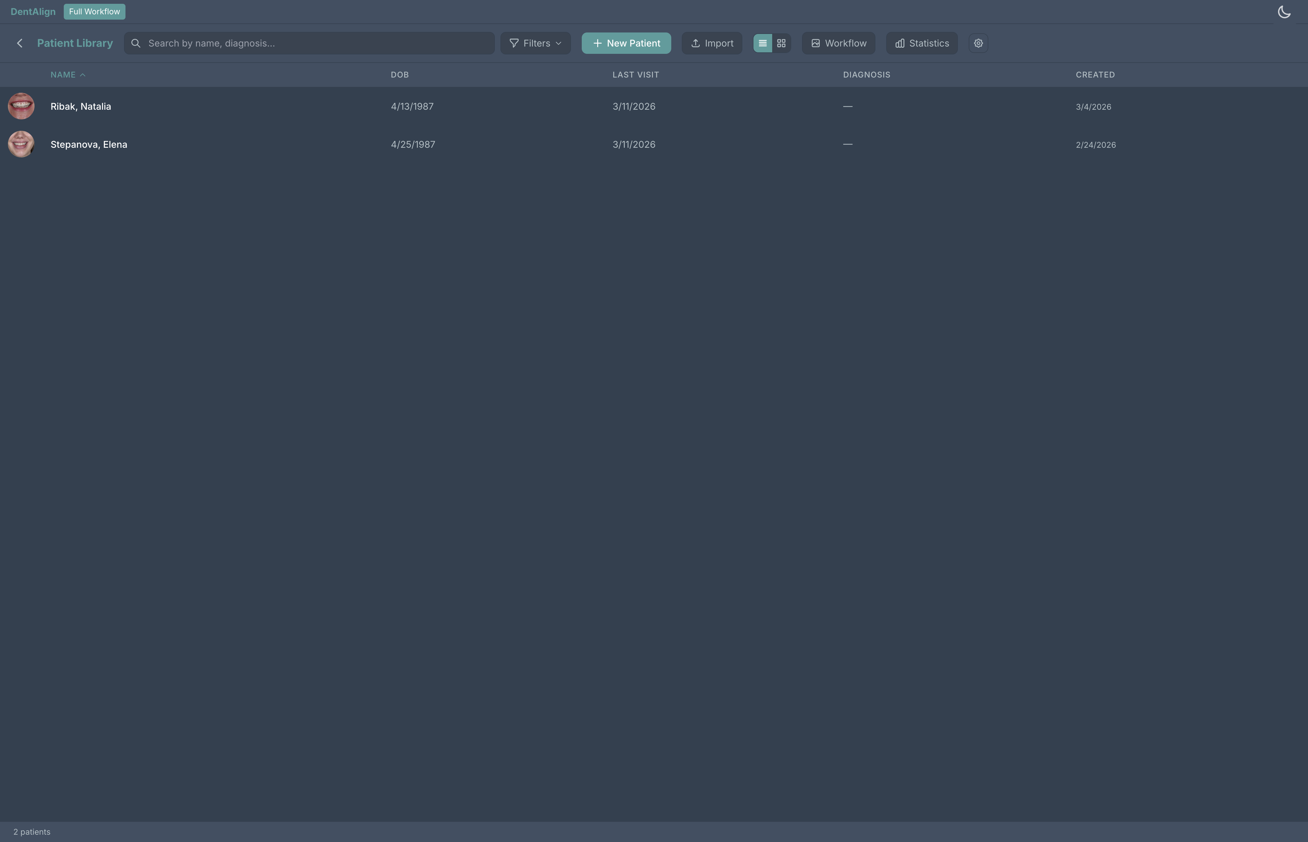 DentAlign patient library